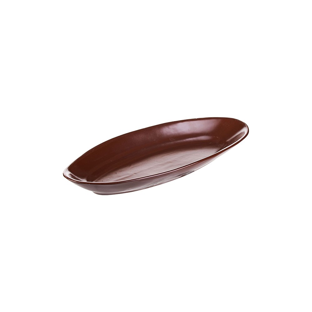 Блюдо овальное «Шоколад»; фарфор; L=28, B=11, 5см; коричнев.
