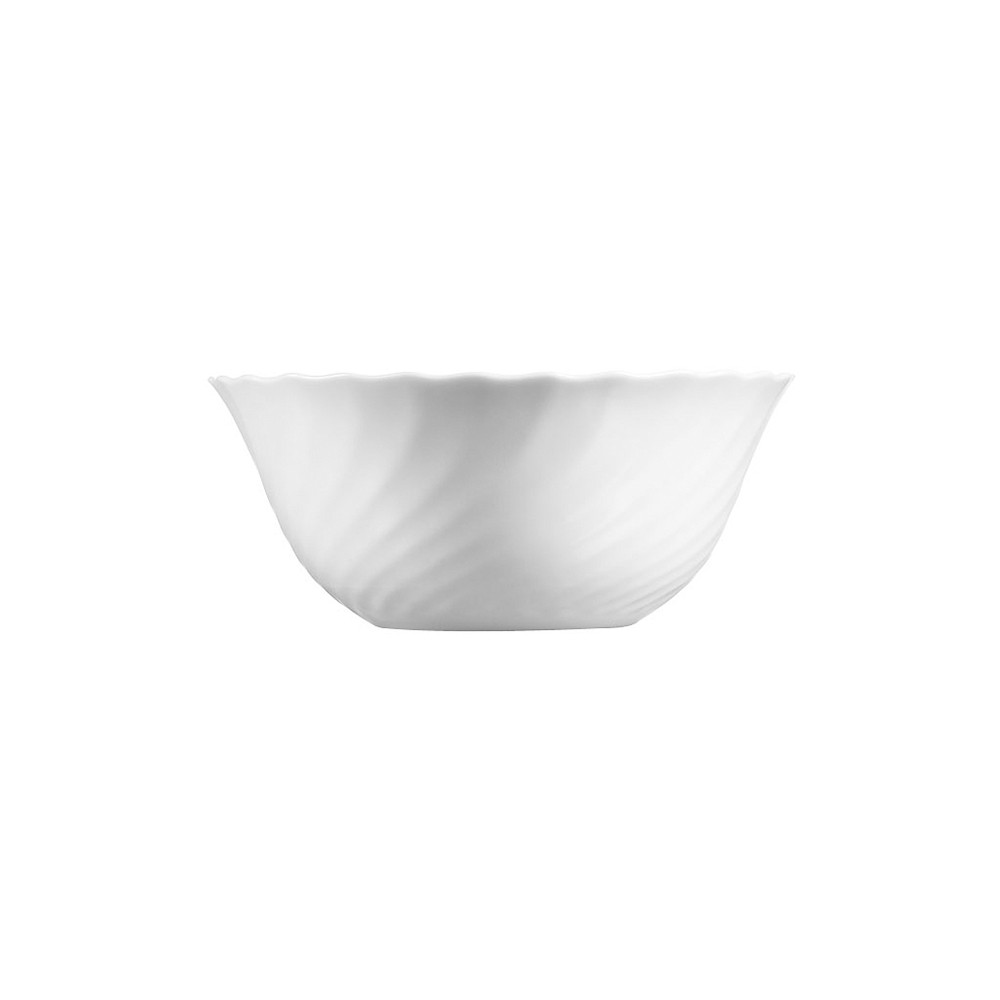 Салатник «Трианон»; стекло; 0, 9л; D=18, H=8см; белый