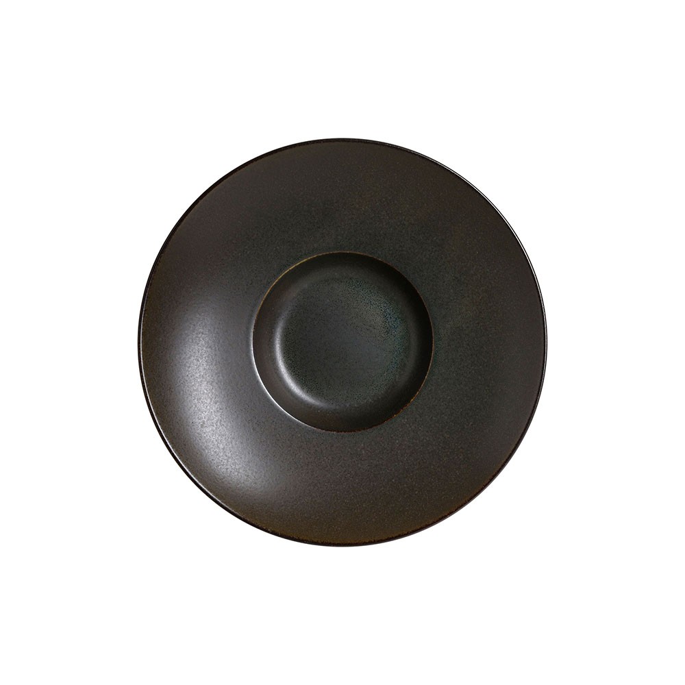 Тарелка для пасты «Ваби Саби Личен»; фарфор; D=24см; коричнев.