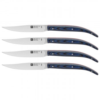 Набор стейковых ножей 4 пр. ZWILLING, с рукояткой из голубой микарты