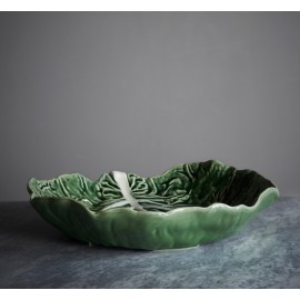 Блюдо-салатник "Капуста" глубокий, 29.5 см, керамика ручной работы, Bordallo Pinheiro, Португалия
