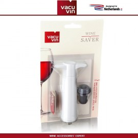 Аксессуары для вина: вакуумный насос белый, 1 вакуумная пробка, Vacu Vin