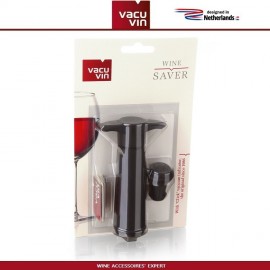 Аксессуары для вина: вакуумный насос черный, 1 вакуумная пробка, Vacu Vin