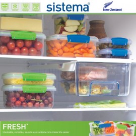 Контейнер, FRESH зеленый, 2 л, эко-пластик пищевой, SISTEMA