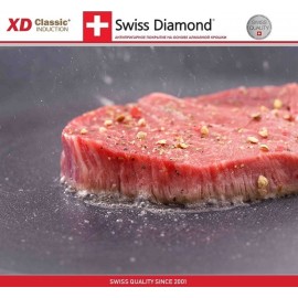 Антипригарная кастрюля Induction XD 6128ic, 7.5 литра, D 28 см, алмазное покрытие XD Classic, Swiss Diamond
