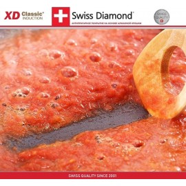 Антипригарная кастрюля Induction XD 6128ic, 7.5 литра, D 28 см, алмазное покрытие XD Classic, Swiss Diamond