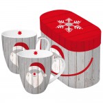 Набор кружек в подарочной коробке santa on wood, Paperproducts Design