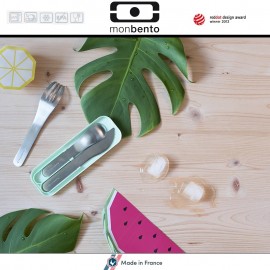 Набор из 3 столовых приборов MB Pocket Denim в футляре, Monbento