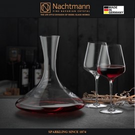 Набор VINOVA для вина: декантер 1.5 литра + 2 бокала по 680 мл, бессвинцовый хрусталь, Nachtmann