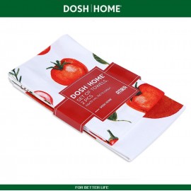 Набор кухонных полотенец ATIRA, 2 предмета, овощи красный, DOSH