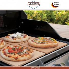 PIZZA STONE Камень для выпечки пиццы с подставкой, 40 x 38 см, Kuchenprofi
