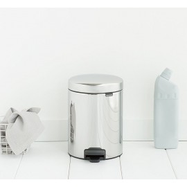 Бак мусорный с педалью, 5 л, H 29, цвет хром, серия New Icon, Brabantia