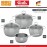 Набор кастрюль C+S Prestige, 4 предмета, 3 крышки, сталь 18/10, Fissler