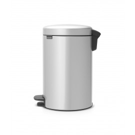 Бак мусорный с педалью, 12 л, H 40, цвет серый металлик, серия New Icon, Brabantia