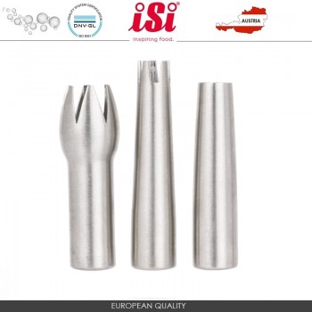 Набор декоративных насадок для сифонов для сливок, 3 шт., Isi