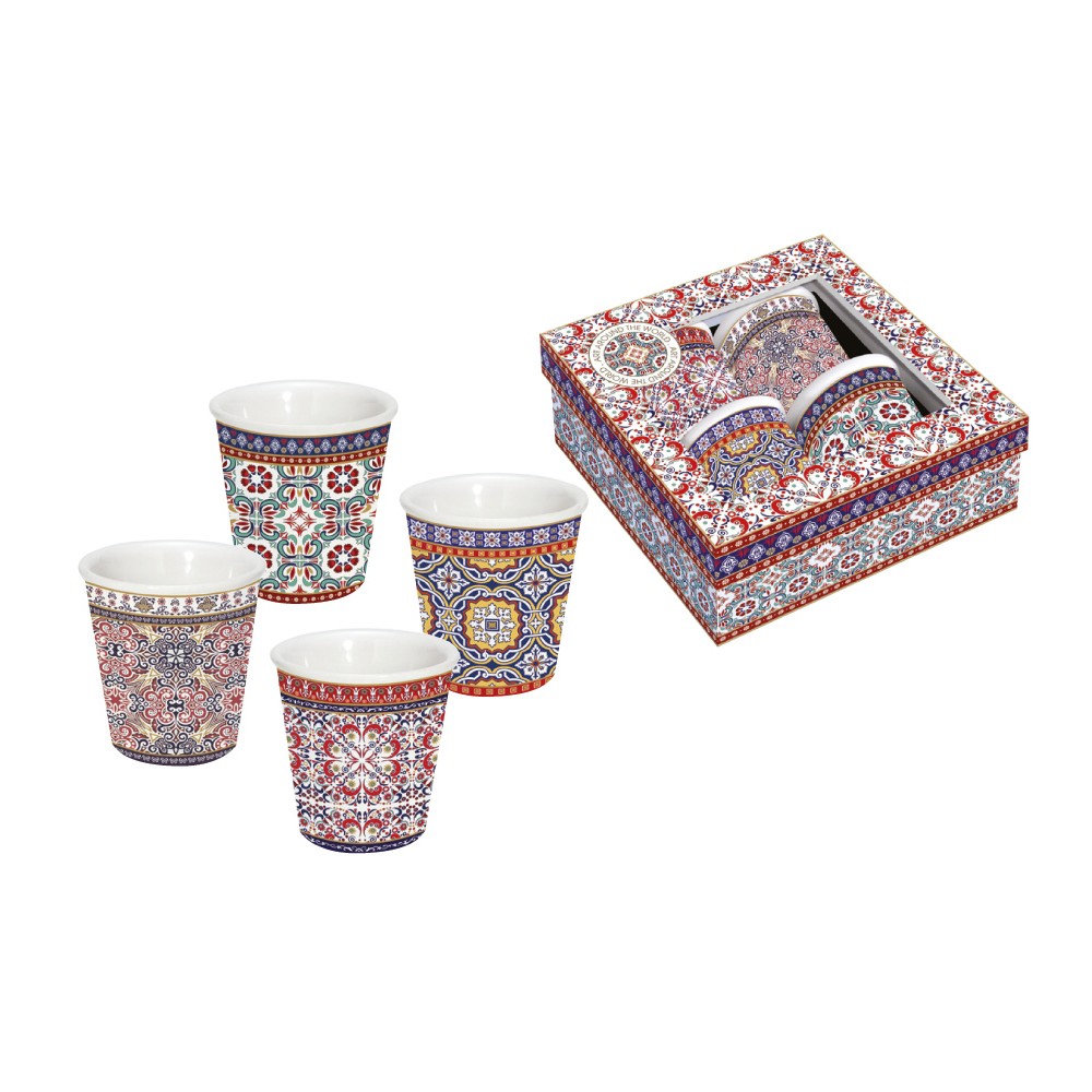 Набор стаканчиков для кофе Marokko, 4 шт по 80 мл, фарфор, серия World Collection, Easy Life