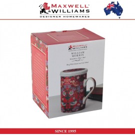 Заварочная кружка Strawberry в подарочной упаковке, (с крышкой и ситом), 350 мл, серия William Morris, Maxwell & Williams