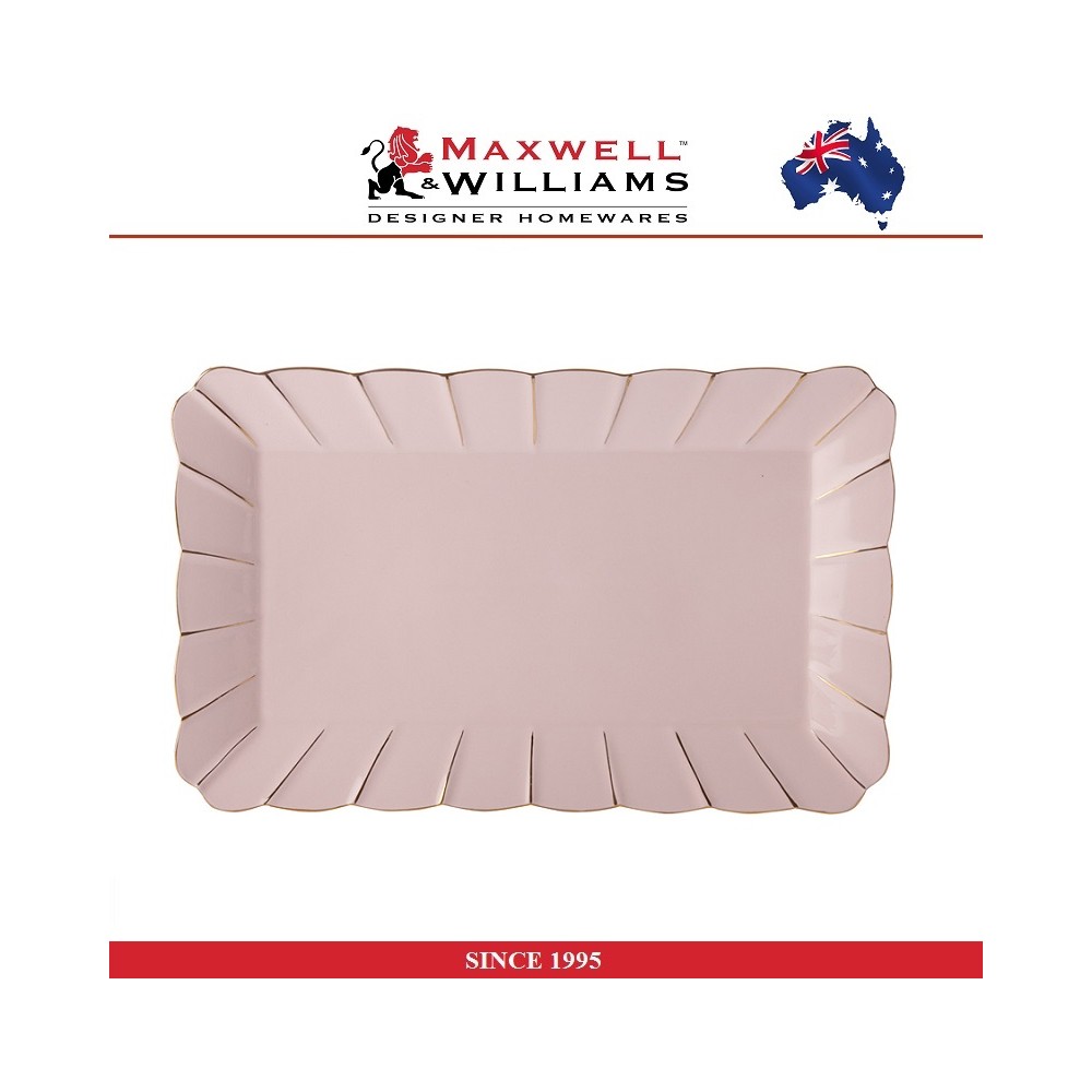 Блюдо Blush для кекса, пирожных, в подарочной упаковке, фарфор, розовый - золото, Maxwell & Williams