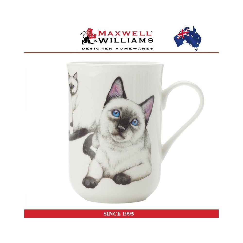 Кружка Siamese Cat в подарочной упаковке, 300 мл, серия Cashmere Pets, Maxwell & Williams