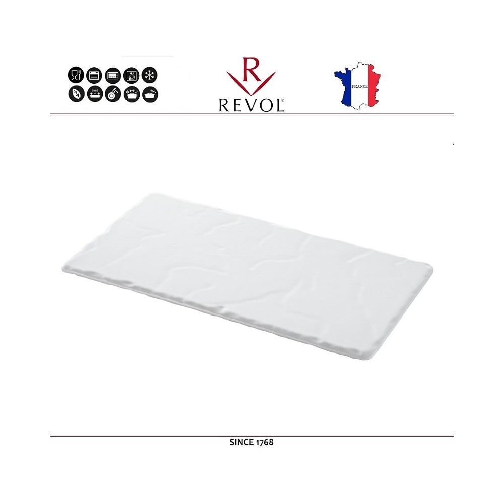 Блюдо BASALT прямоугольное белое, 29 x 15 см, REVOL