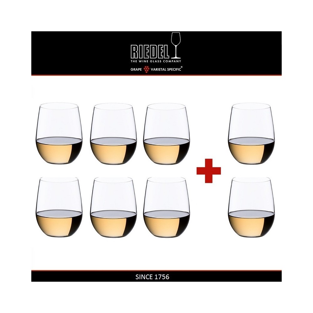 Набор бокалов"O"  "PAY 6 GET 8" без ножки для белых вин, 8 шт, 320 мл, Riedel