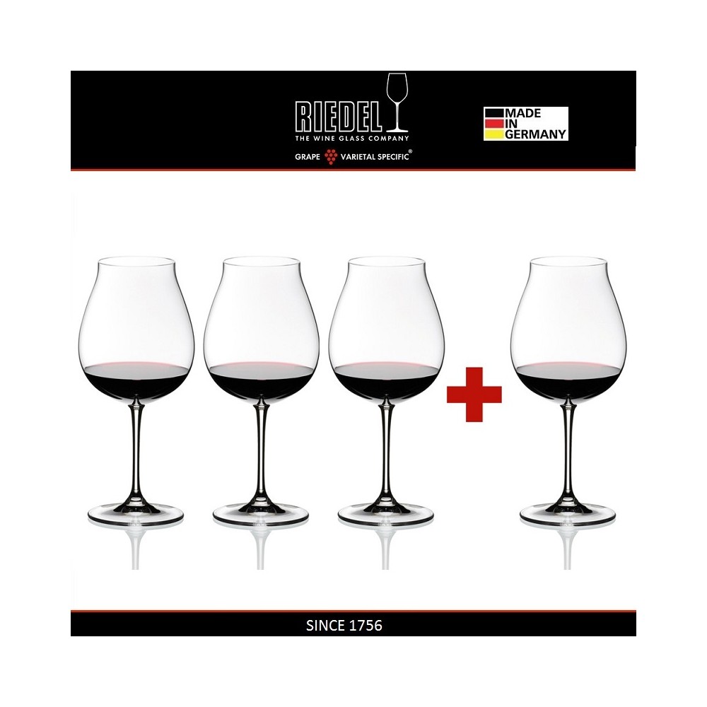Набор бокалов "PAY 3 GET 4" для красных вин Pinot Noir, 800 мл, серия Vinum XL, Riedel