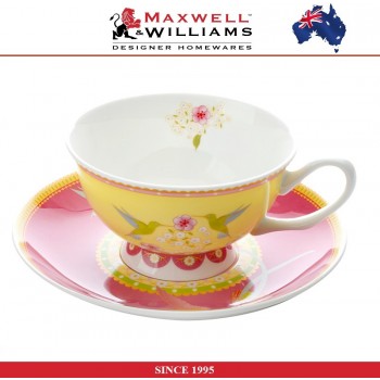 Пара чайная Antoinette в подарочной упаковке, 220 мл, костяной фарфор, серия Enchante, Maxwell & Williams
