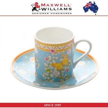 Кофейная пара Jacqueline, 100 мл, костяной фарфор,серия Enchante, Maxwell & Williams