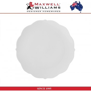 Обеденная тарелка White Rose с волнистым краем, D 22.5 см, фарфор, Maxwell & Williams