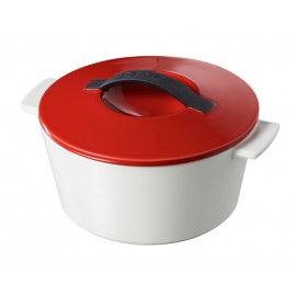 Кастрюля керамическая Revolution порционная, 200 мл, для любых плит и духовки, красный, REVOL