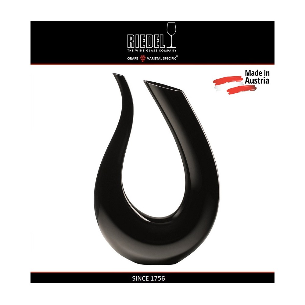 Декантер AMADEO BLACK ручной выдувки, 1.5 л, H 35 см, черный хрусталь, Riedel