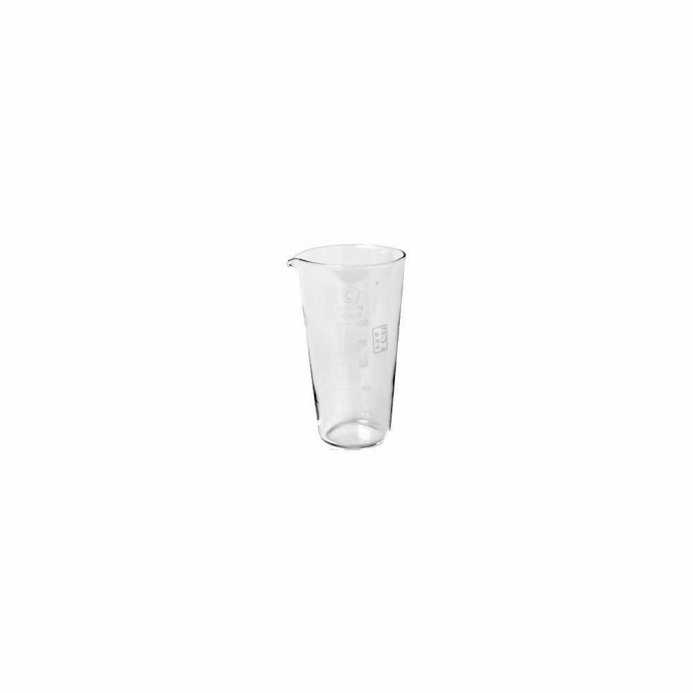 Мензурка ГОСТ-1770-74, 100 мл, D 6 см, H 10 см, стекло