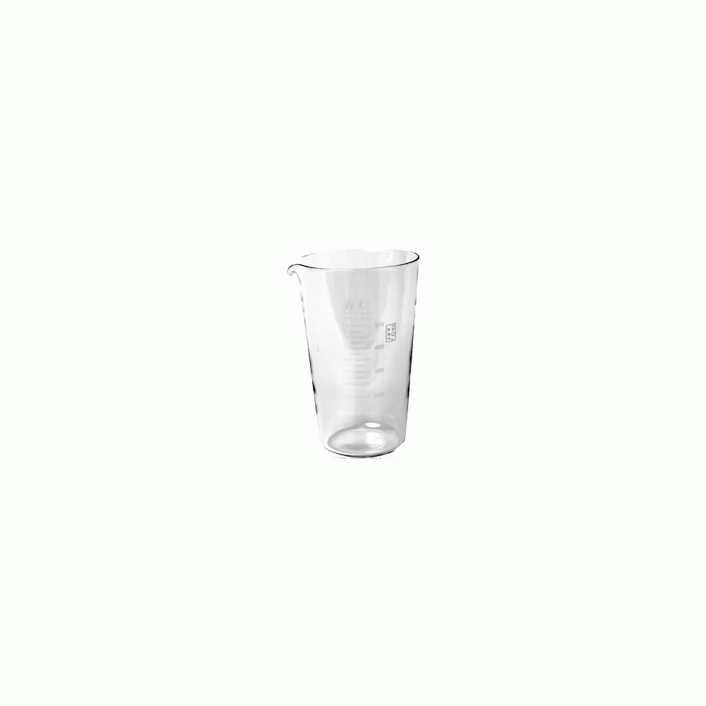 Мензурка ГОСТ-1770-74, 500 мл, D 9,5 см, H 15,5 см, стекло
