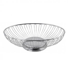 Ваза для фруктов овальная, H 8 см, L 29 см, W 19 см, сталь нержавеющая, ILSA