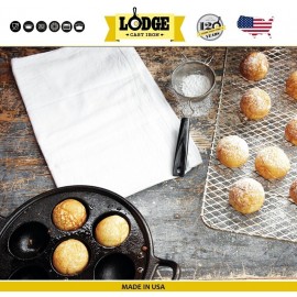 Сковорода-форма для кексов, пончиков, 7 ячеек, D 39 см, литой чугун, Lodge