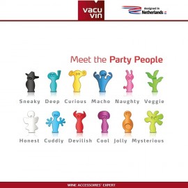 Маркеры-наклейки для бокалов Party People, 12 шт, Vacu Vin