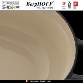 GEM Чугунная жаровня для плиты и духовки, 4.1 л, 27х22 см, BergHOFF