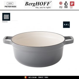GEM Чугунная кастрюля для плиты и духовки, 4.4 л, D 24 см, BergHOFF