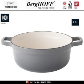 GEM Чугунная кастрюля для плиты и духовки, 6.8 л, D 28 см, BergHOFF
