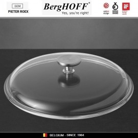 GEM Крышка, D 24 см, жаропрочное стекло, сталь нержавеющая, BergHOFF