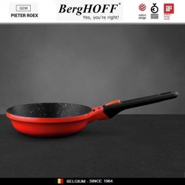 GEM Red Антипригарная сковорода со съемной ручкой, 1.1 л, D 20 см, BergHOFF