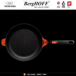 GEM Red Антипригарная сковорода со съемной ручкой, 2.4 л, D 28 см, BergHOFF