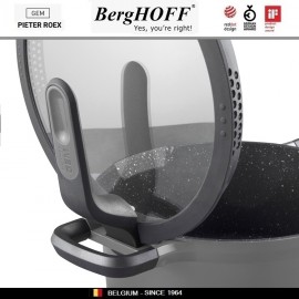 GEM Grey Антипригарная сковорода-сотейник со съемной ручкой, 3.3 л, D 24 см, BergHOFF