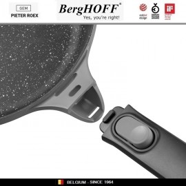 GEM Grey Антипригарная сковорода-сотейник со съемной ручкой, 3.3 л, D 24 см, BergHOFF