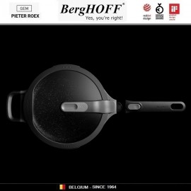 GEM Grey Антипригарная сковорода-сотейник со съемной ручкой, 3.3 л, D 24 см, BergHOFF