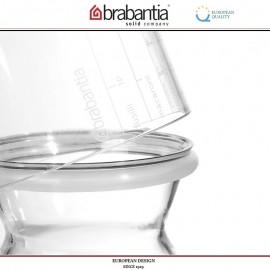 Банка STORAGE с мерным стаканом, 1300 мл, стекло, прозрачно-серый, Brabantia