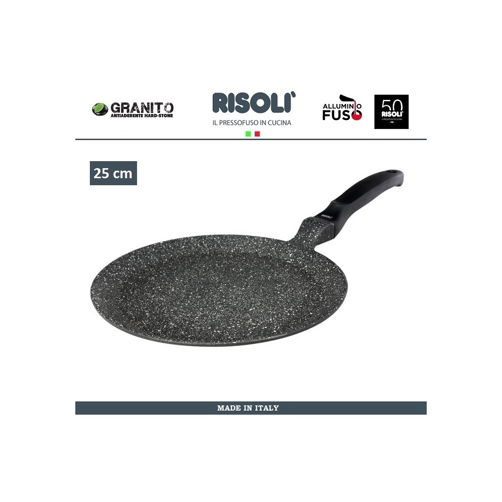 Антипригарная блинная сковорода Granito Hardstone, D 25 см, Risoli