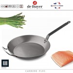 Профессиональная сковорода Carbone Plus, D 45 см, H 5.3 см, карбоновая сталь, de Buyer