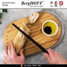 LEO Блюдо с доской для подачи и соусником, бамбук, BergHOFF