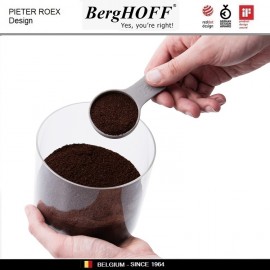 LEO Банка для молотого кофе с мерной ложкой, 400 мл, стекло, BergHOFF